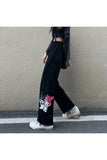 Sokak Tarzı Kuromi & Melody Baskılı Unisex Baggy Eşofman
