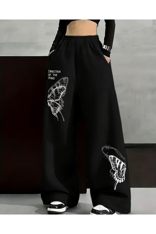 Direction Of The Wind Baskılı Oversize Baggy Unisex Eşofman Altı