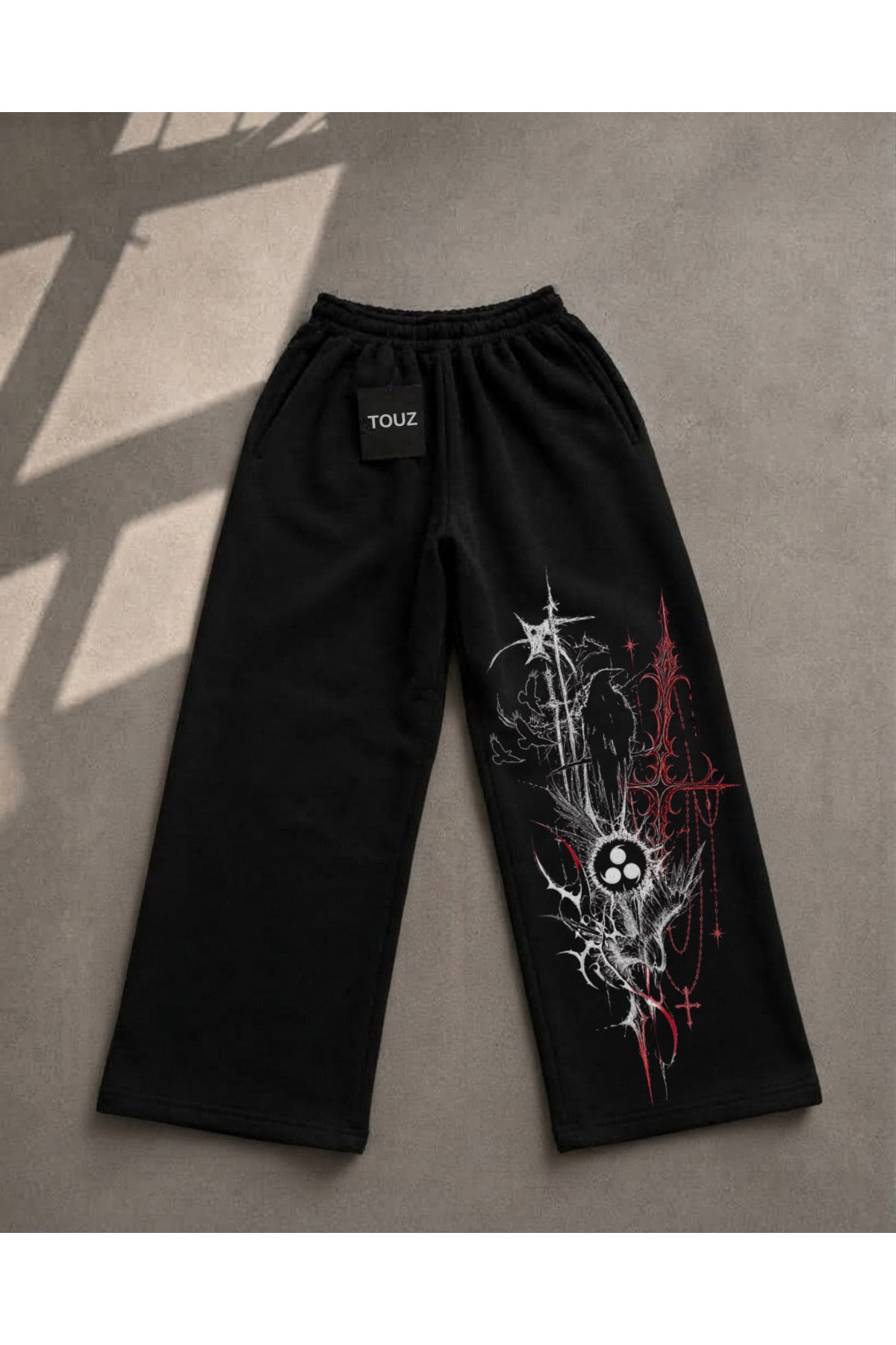 Gothic Baskılı Oversize Baggy Unisex Eşofman Altı
