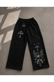 Gothic Baskılı Oversize Baggy Unisex Eşofman Altı