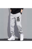 Game Over Baskılı Unisex Gri Eşofman Altı