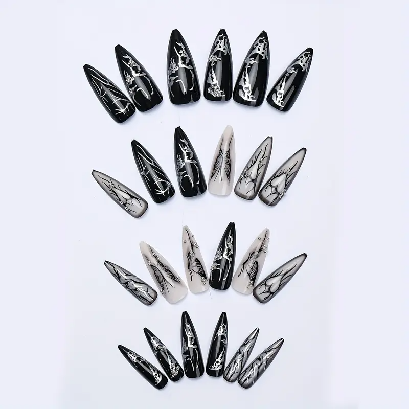 Gothic Butterfly Takma Tırnak