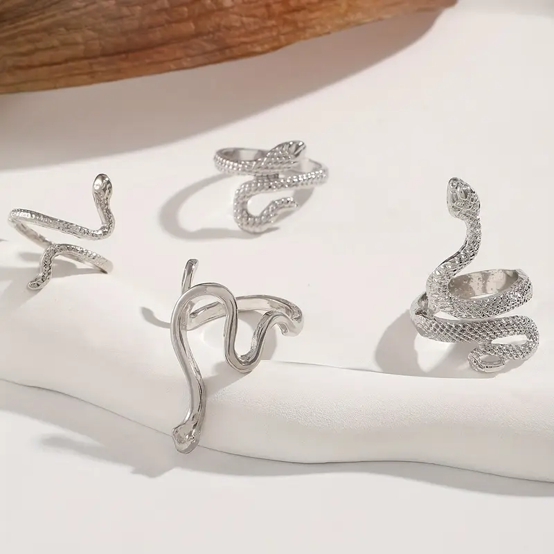 4'lü Snake Yüzük Seti
