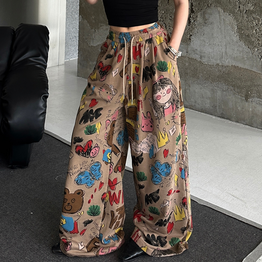 Cartoon Detail Baggy Eşofman Altı