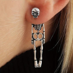 2 li Exquisite Skeleton Design Dangle Küpe