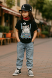 Cute Cat Kids Design Unisex Oversize T-Shirt