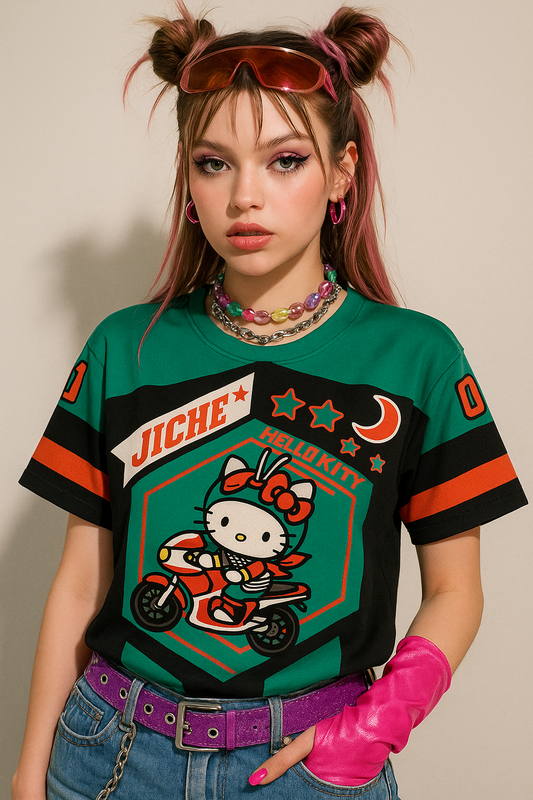 Motorbike Hello Kitty Detail Unisex Jersey Forma