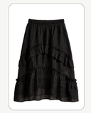 Retro Bohem Harmy Fırfırlı Astarlı Etek