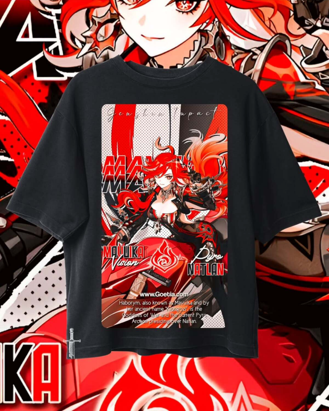 Anime Genshin Impact Baskılı Unisex Oversize T-Shirt