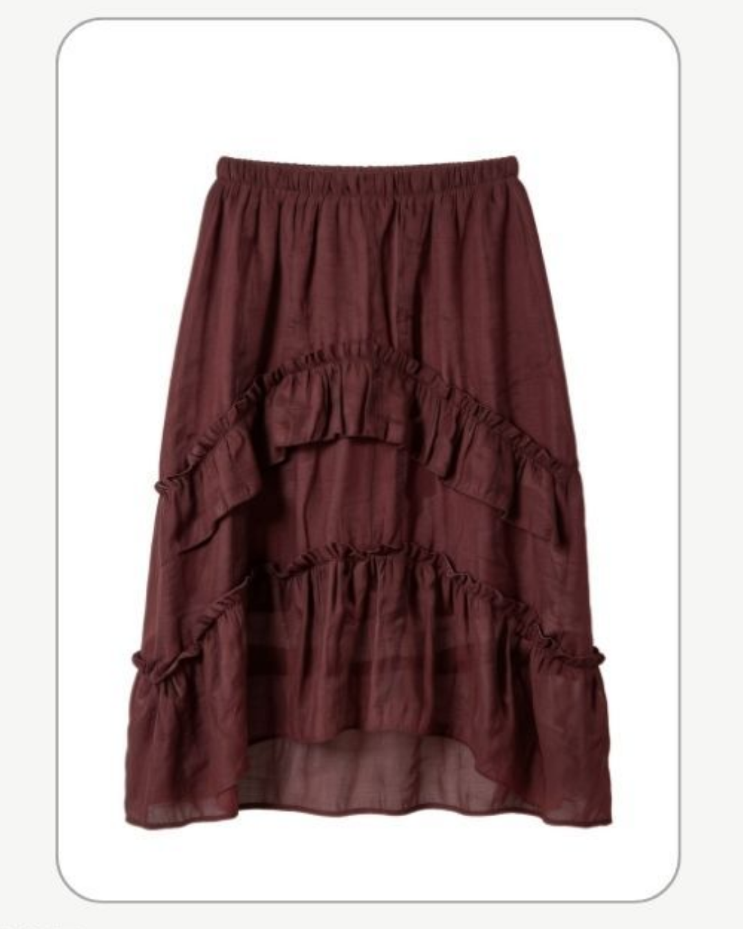 Retro Bohem Harmy Fırfırlı Astarlı Etek