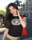 Angel Lace Baby Siyah Bluz Crop