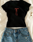 Kemer Boy Cute Ribbon Crop Bluz