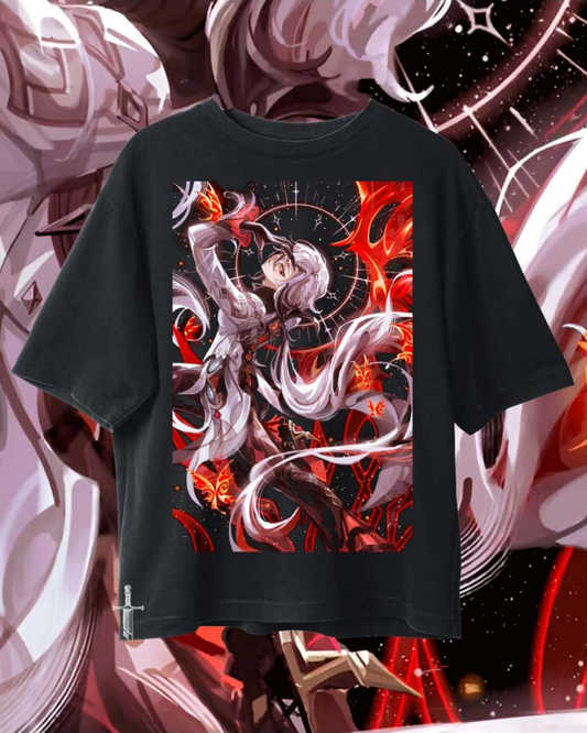 Anime Genshin Impact Baskılı Unisex Oversize T-Shirt
