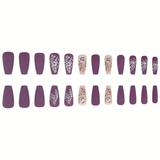 Purple Flower Takma Tırnak