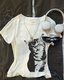 Kemer Boy Retro Cat's Crop Bluz