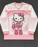 Hello Kitty Design Y2K Uzun Kollu Jersey Forma