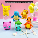 Pokemon Go Anime Pikachu Charmander Bulbasaur Squirtle Jigglypuff Psyduck 6'lı Figür Oyuncak Seti