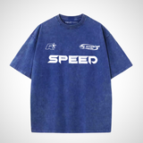 Yıkamalı Speed Oversize Vintage T-shirt