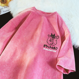 Yıkamalı Dual Match Oversize Vintage T-shirt