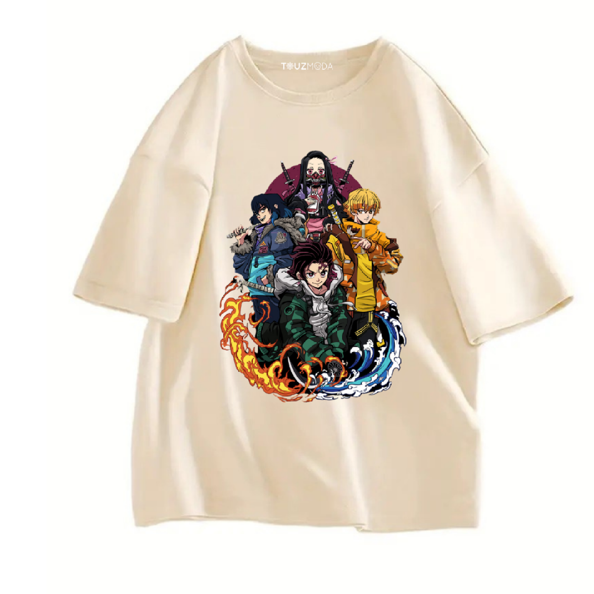 Anime Demon Slayer Baskılı Unisex Oversize T-Shirt