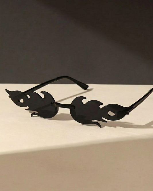 Alevli Y2K Renkli Gözlük