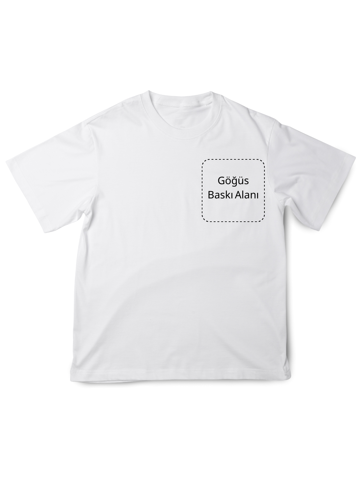 Beyaz Kişiselleştirilebilir Unisex Oversize T-Shirt