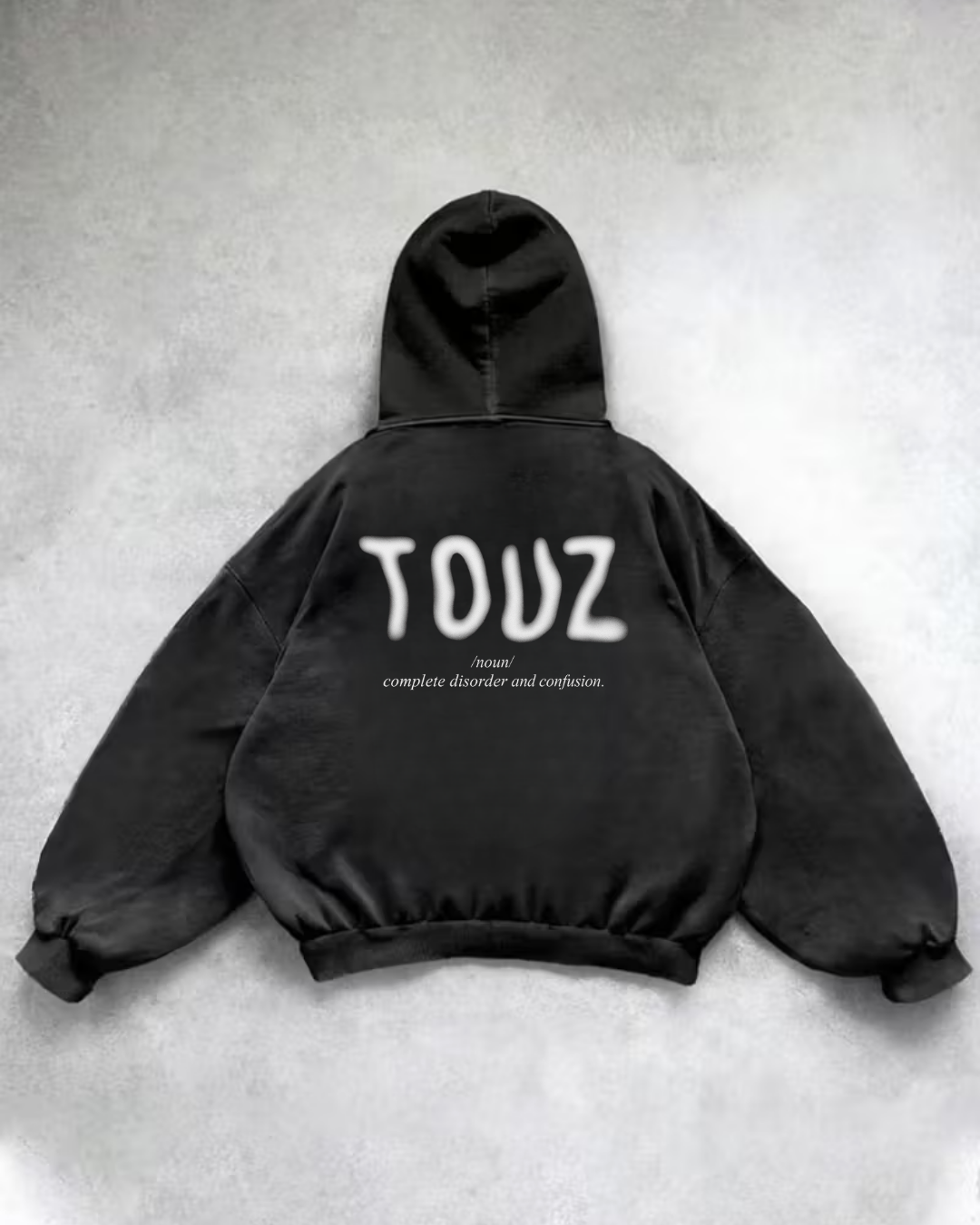 Yıkamalı Touz Kapüşonlu Sweatshirt Hoodie