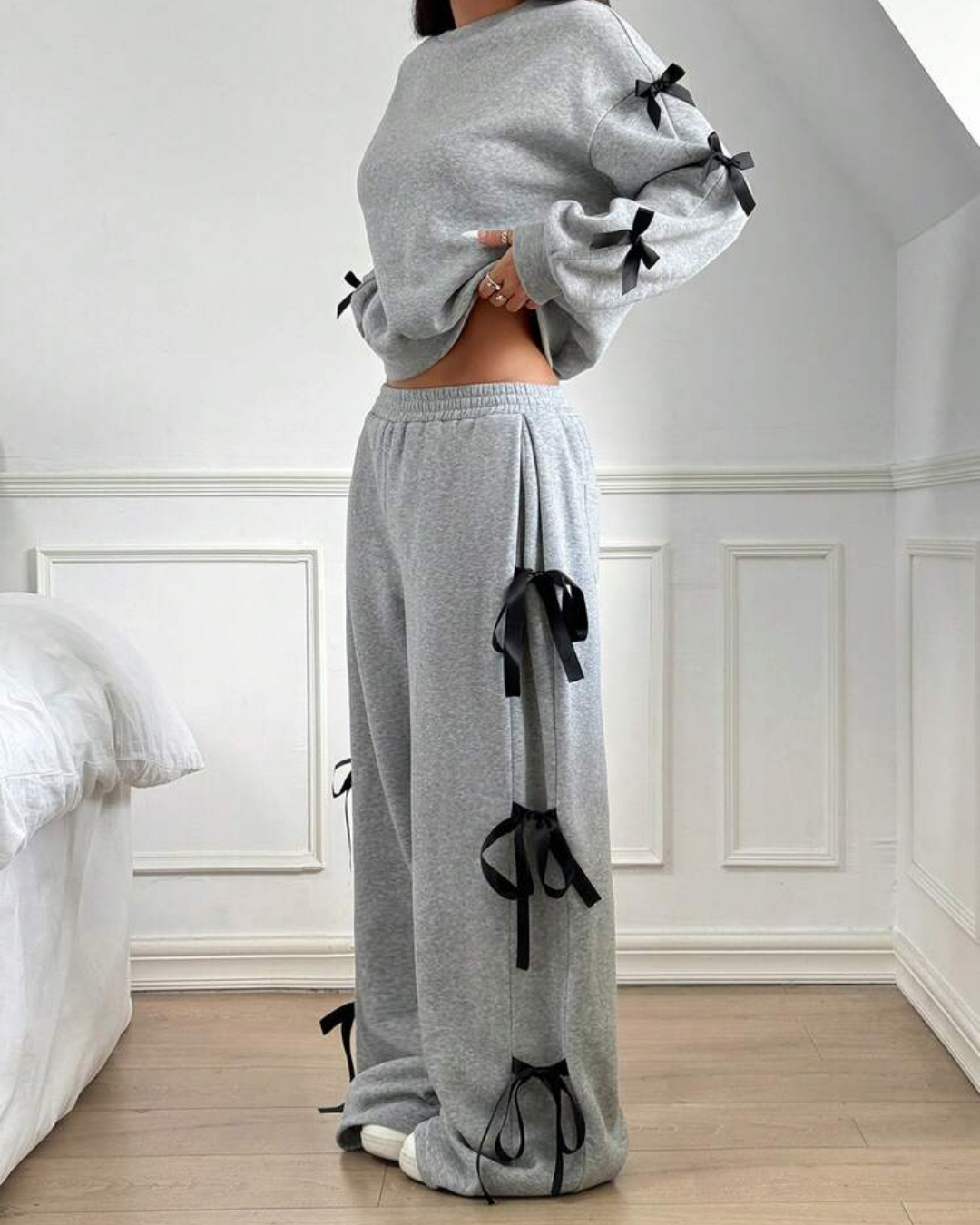 Ribbon Detail Alt Üst Eşofman Takımı