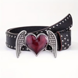 Gothic Heart Punk Tokalı Kemer