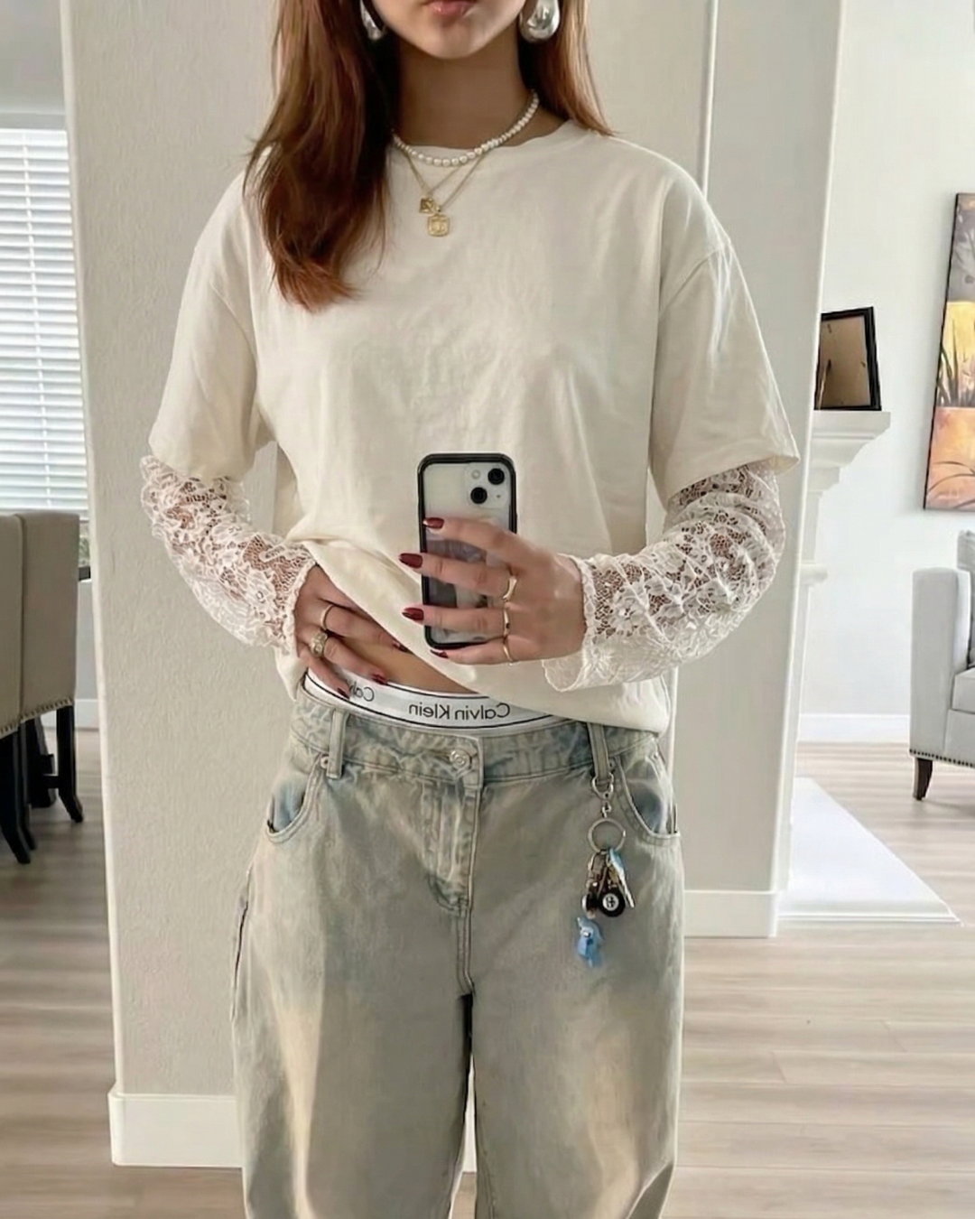 Bohem Lace Kollu Streetwear Oversize T-Shirt