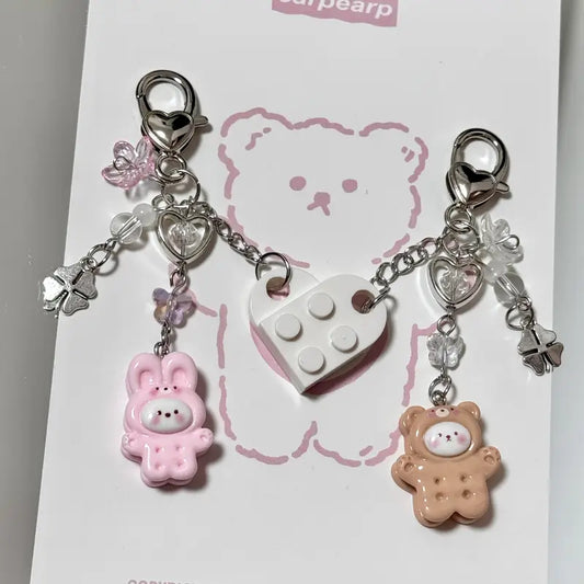 Cute Sevgili Bff Çift Anahtarlık Seti