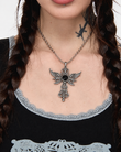Gothic Dark Angel Wings Cross Kolye