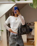 Bohem Lace Kollu Streetwear Oversize T-Shirt