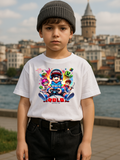 Roblox Baskılı Kids Beyaz Unisex Oversize T-Shirt