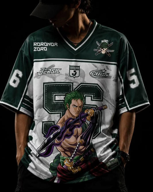 Anime Zoro Yeşil Forma Unisex T-shirt
