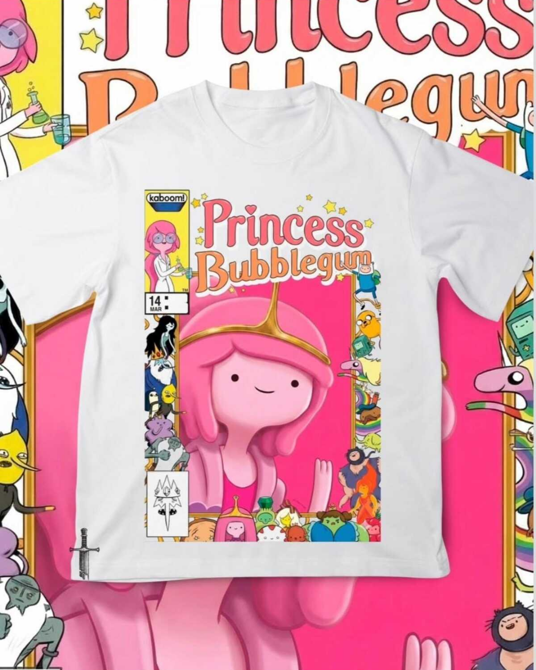 Princess Adventure Time Series Baskılı Unisex Oversize T-Shirt