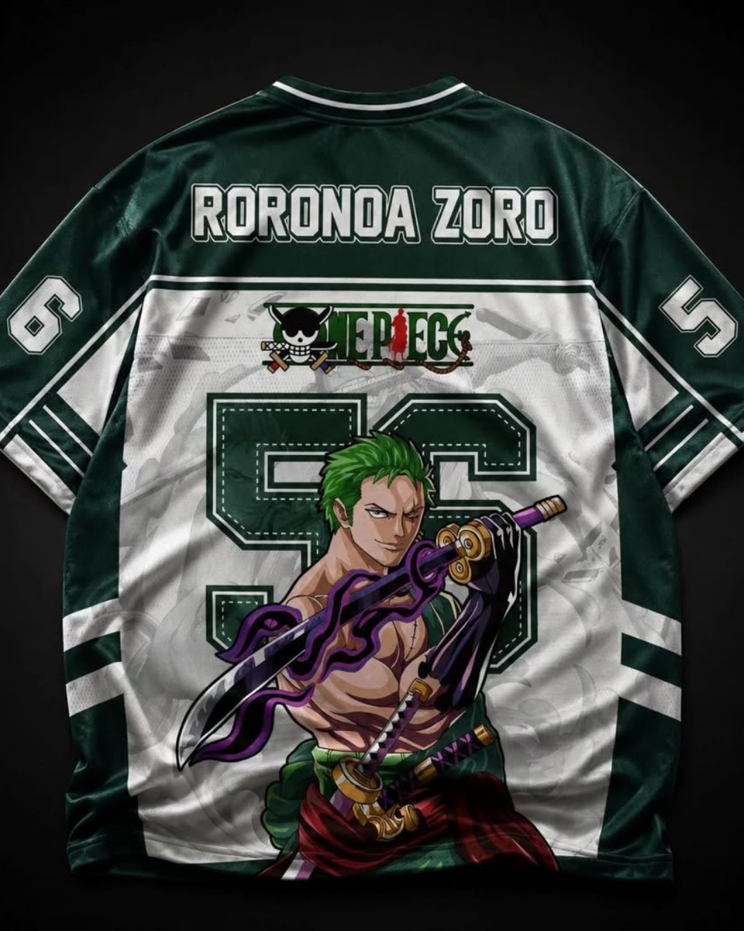 Anime Zoro Yeşil Forma Unisex T-shirt