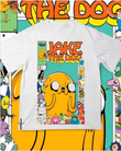 Jake Adventure Time Series Baskılı Unisex Oversize T-Shirt