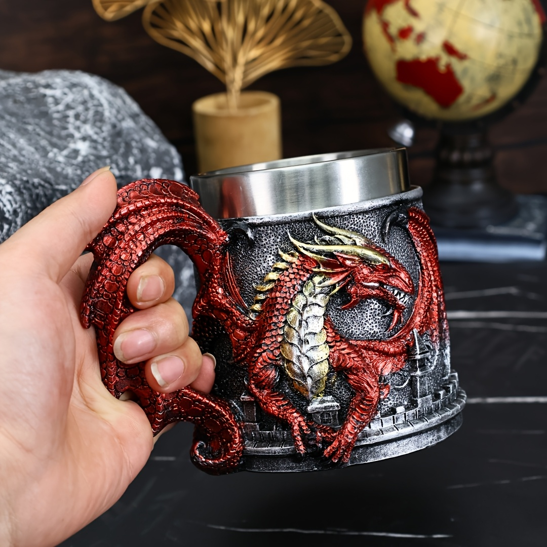 Dragon Tasarım Paslanmaz Çay Kahve Kupa Bardak