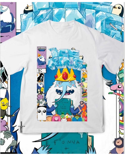Ice King Adventure Time Series Baskılı Unisex Oversize T-Shirt