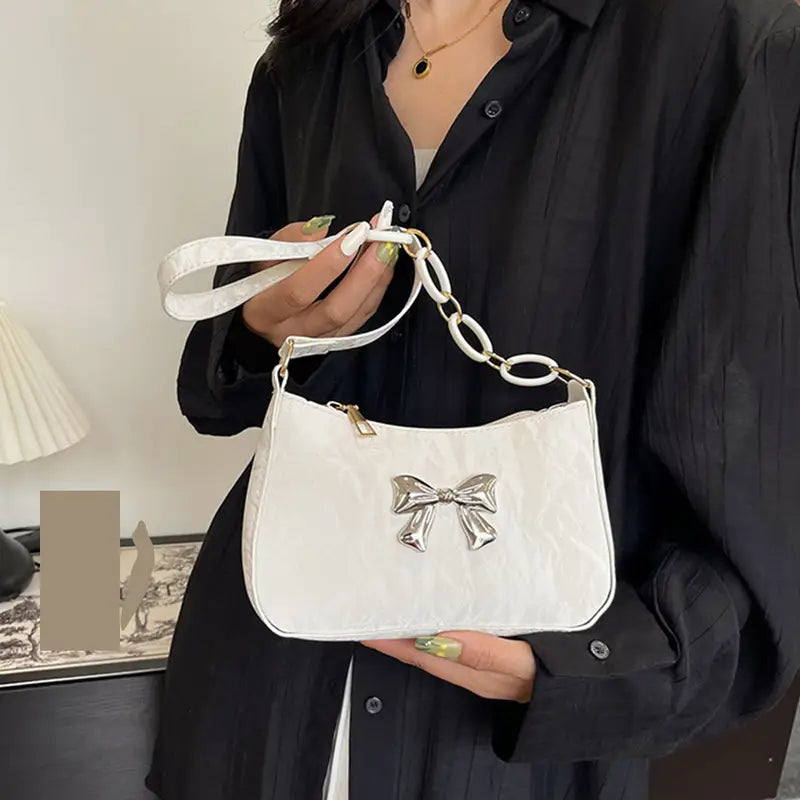 Y2K Ribbon Detail Küçük Omuz Çantası