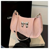 Y2K Ribbon Detail Küçük Omuz Çantası