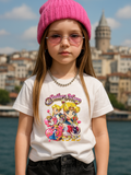 Sailor Moon Baskılı Kids Beyaz Unisex Oversize T-Shirt
