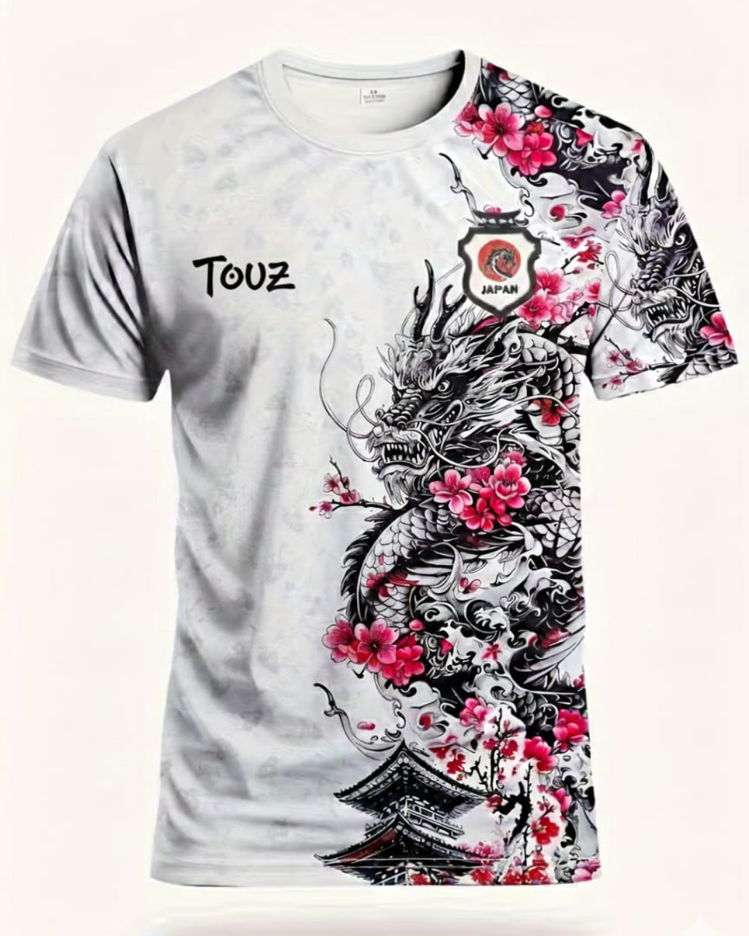 Japan Sakura Dragon Jersey T-shirt Forma