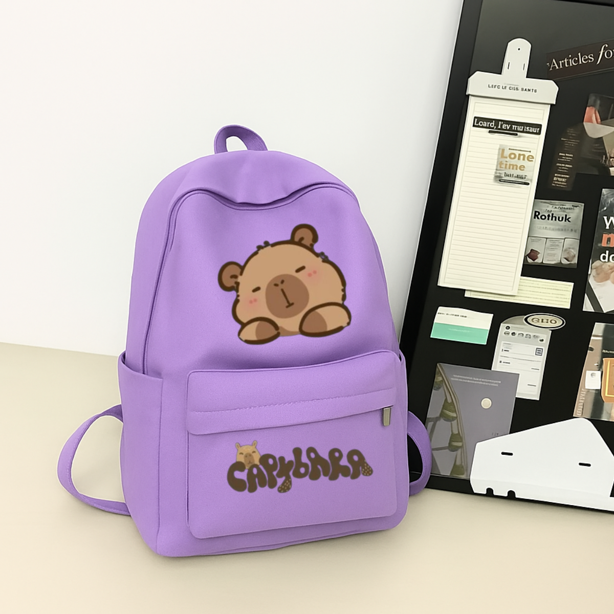 CapiBara Baskılı Renkli Unisex Okul Sırt Çantası