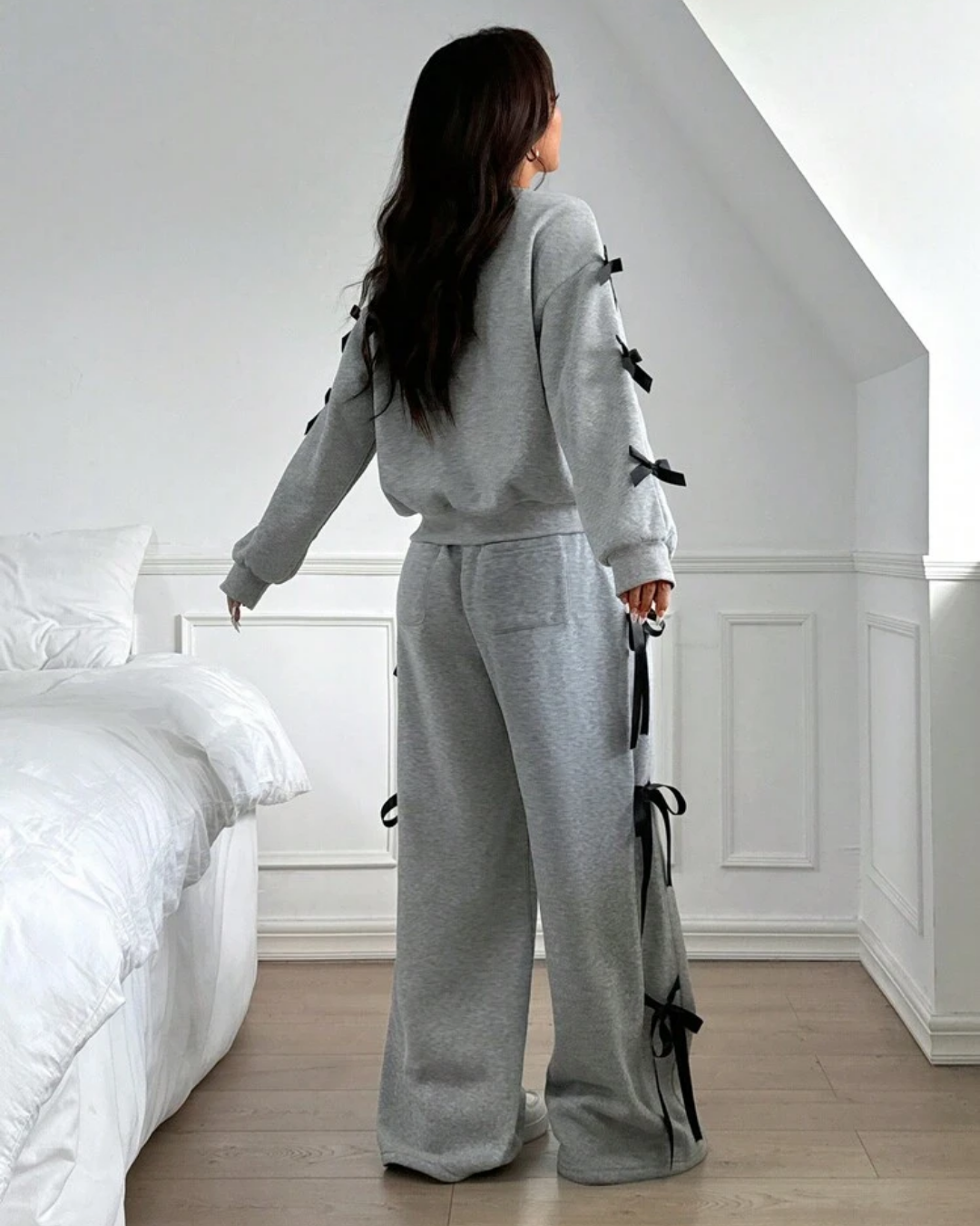 Ribbon Detail Alt Üst Eşofman Takımı