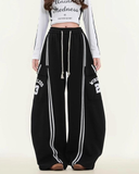 Extra Baggy Knitted Harajuku Style Pantolon Eşofman