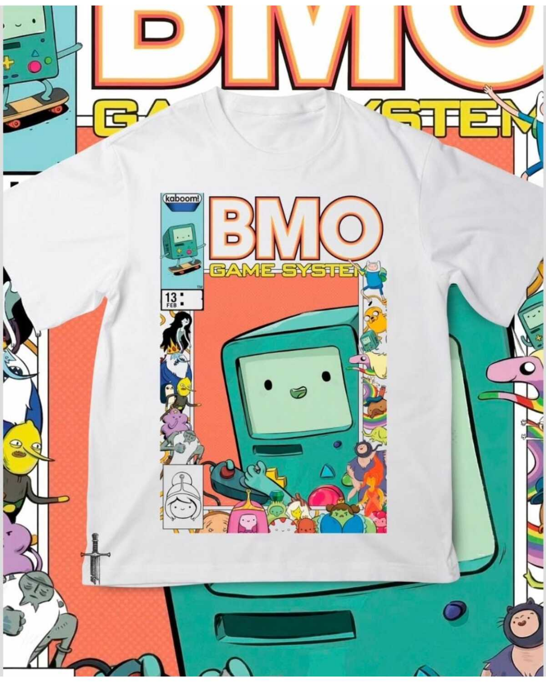 BMO Adventure Time Series Baskılı Unisex Oversize T-Shirt