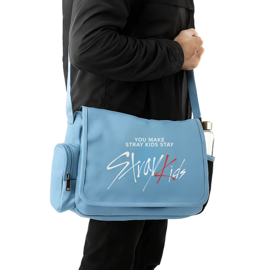 Stray Kids Renkli Baskılı Unisex Postacı Çantası