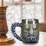 Viking Miğferli Savaşcı Tasarım Paslanmaz Çay Kahve Kupa Bardak